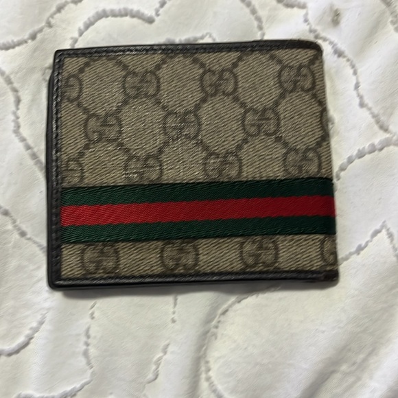 GUCCI GG Coating Canvas Leather Bifold Wallet Compact Wallet - Picture 3 of 6